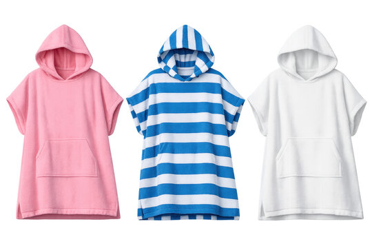 Terry cloth hooded changing robes surf ponchos