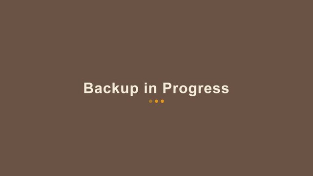 Backup in Progress Loading Animation