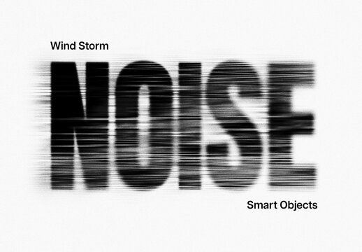 Wind Storm Text Effect Mockup