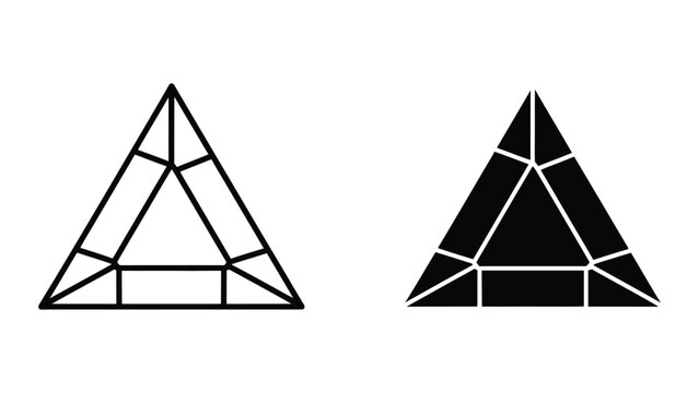 Geometric comparison of equilateral triangles with internal subdivisions and shading