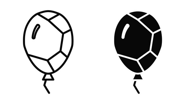 Contrasting black and white geometric balloons with distinct patterns