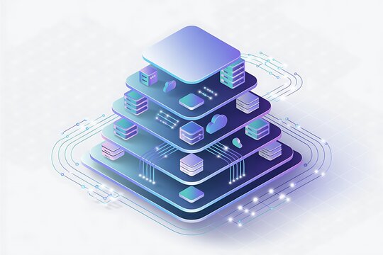 Layered data architecture with cloud servers and network connections