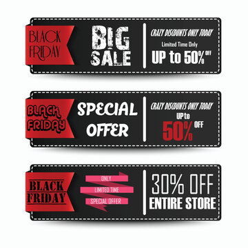Promotional sale banners big sale special offer and 30 off storewide