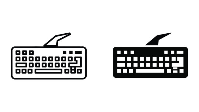 Comparison of vintage and modern computer keyboards with attached pointing devices