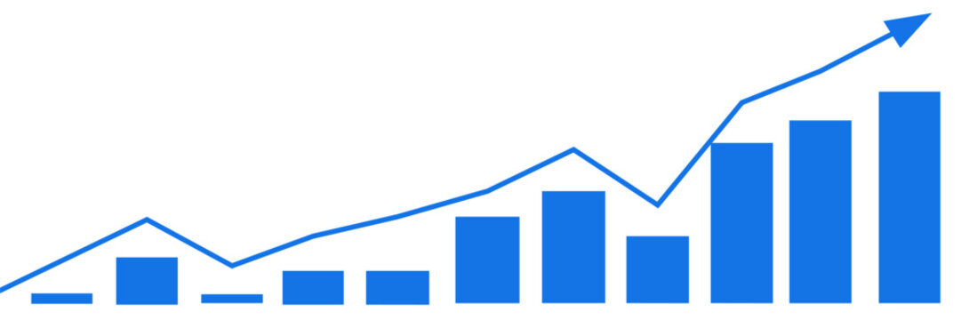 Concept of growth, evolution, graph of increase.business, growth, ipc, crisis, inflation