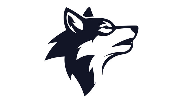 Stylized wolf head profile icon
