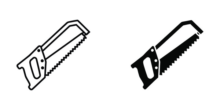 Comparison of two different types of hand saws with varied blade designs and handles