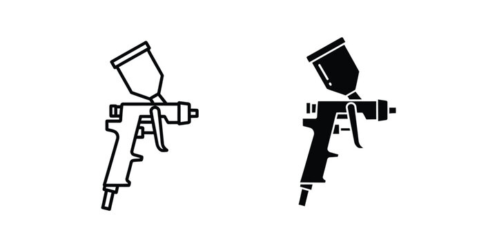Comparison of two different spray gun designs for painting or coating applications