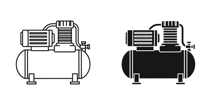 Comparison of air compressors with different tank designs and motor styles