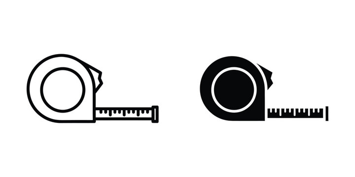 Comparison of two different tape measure designs with circular and solid heads
