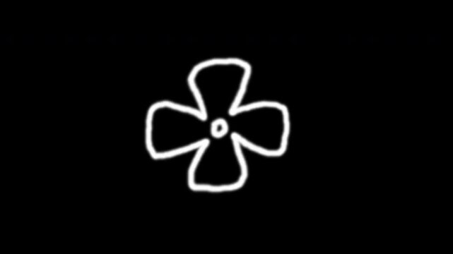 Doodle hand-drawn flower simple drawing graphic symbol minimalist perfect for artistic projects, design elements, or casual illustrations.