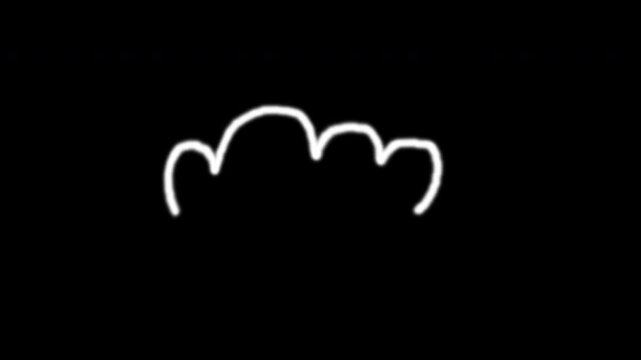 Doodle hand-drawn cloud scribble sketch simple line perfect for abstract backgrounds, kids' content, or minimalistic design elements.