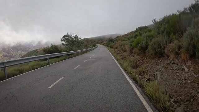 Montes de Leon - LE-142 mountain road between Manjarin and El Acebo, municipality of Molinaseca, El Bierzo, province of Leon, Spain