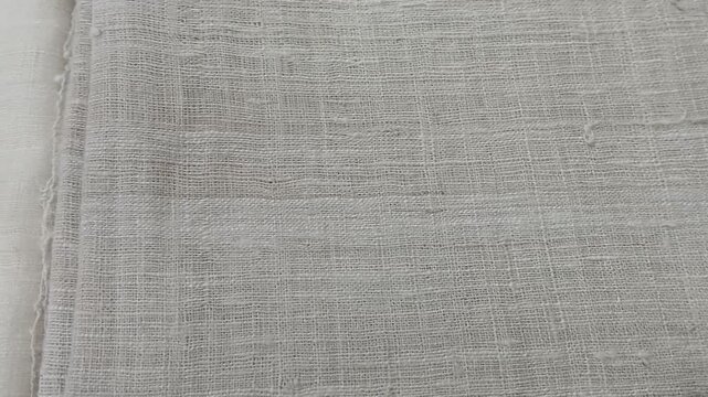 Closeup video of handloom Eri cloth of Assam, India.	