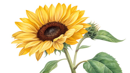 Obraz premium sunflower isolated on transparent background