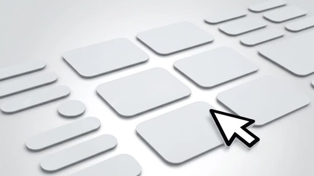 Close-up of computer keyboard keys with mouse cursor.