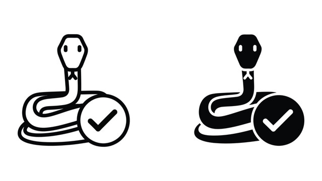 Contrasting cobras with checkmarks signifying approval or validation