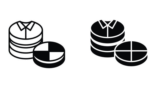Contrast between partially filled and completely filled black and white stacked cylinders