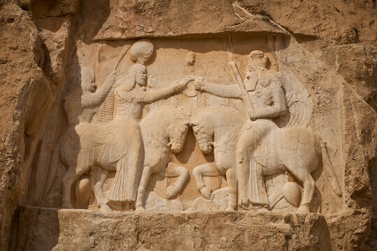 Ancient Persian relief in Naghsz-e Rostam, Iran