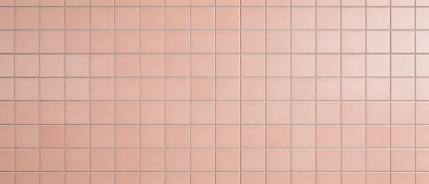 Fundo de textura de azulejos quadrados rosa pastel com rejunte branco
