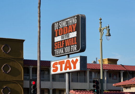 Mockup Pylon Sign in Los Angeles, California