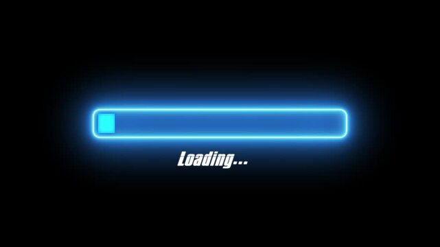 Blue Loading Bar 4K