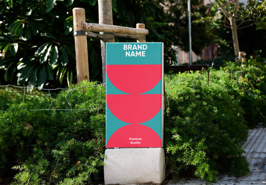 Mockup AD totem Design in Barcelona 