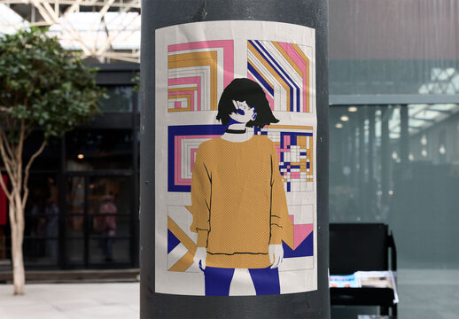 Mockup of guerrilla poster in a London Setting