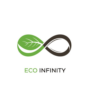 Eco Infinity logo design representing environmental sustainability and endless growth.
