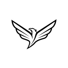 Fototapeta premium Elegant eagle emblem soaring with outstretched wings a symbol of freedom.