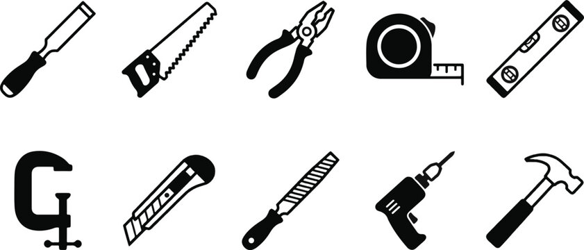 A collection of tools for construction and repair