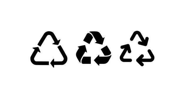 Recycling symbol sign transparent PNG vector illustration	