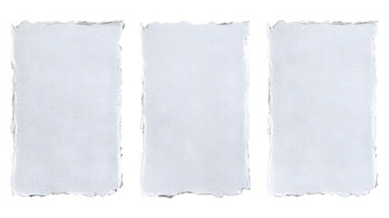 Obraz premium Torn blank pages with uneven texture isolated on transparent background Remove png, Clipping Path, pen tool