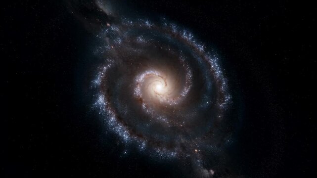 Stunning spiral galaxy with vibrant stars and cosmic dust swirling in the universe. A breathtaking view of the vastness of space and celestial beauty