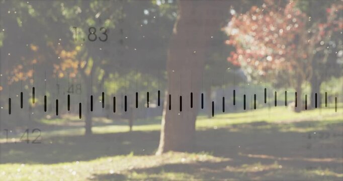 Tick band appearing shifting while jagged waveform tracing numbers, showing sensor change in park