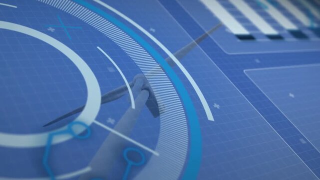System initiating diagnostics, turbine hub rotating and aligning with HUD for balance check
