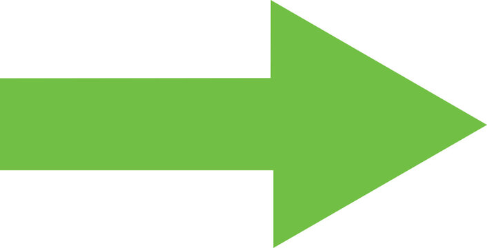 Green Straight Graph With Arrow File. Vector illustration