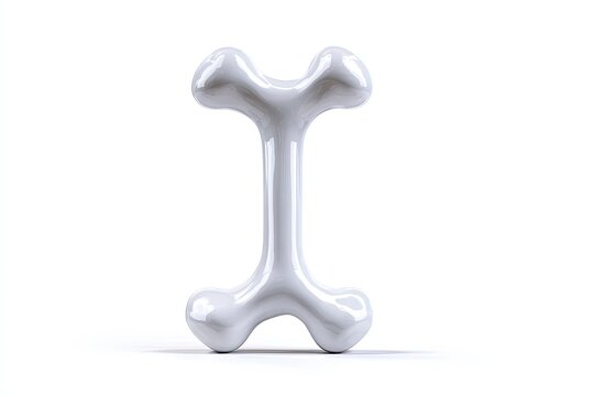 An artistic anatomical representation of a stylized bone, highlighting its elegant form and structure, perfect for medical or design purposes.