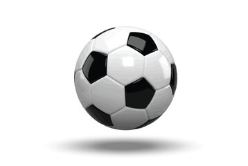 Naklejka premium Football soccer ball icon on white background,Soccer ball. 3d rendering illustration 