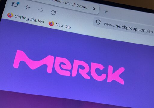 web browser window with merck website
