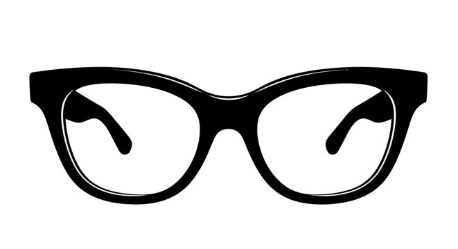 Classic black framed eyeglasses with clear lenses for vision and style.