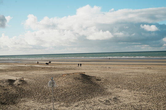 Plage de Koksijde &agrave; la c&ocirc;te belge, Europe