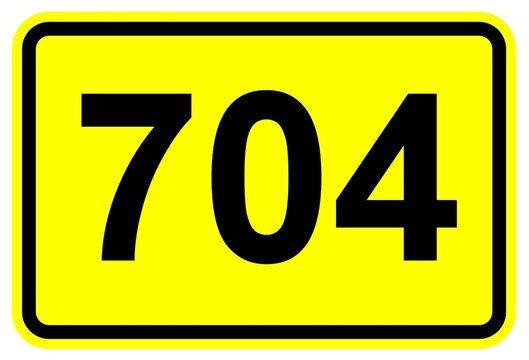 Illustration eines Schildes der Bundesstra&szlig;e B 704 in Deutschland