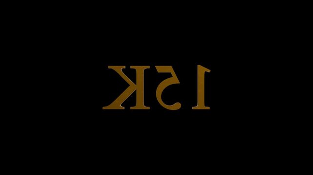 Abstract 15K text animation. 15k Followers Celebration 3d text animation on transparent background. with 4k video animation.
