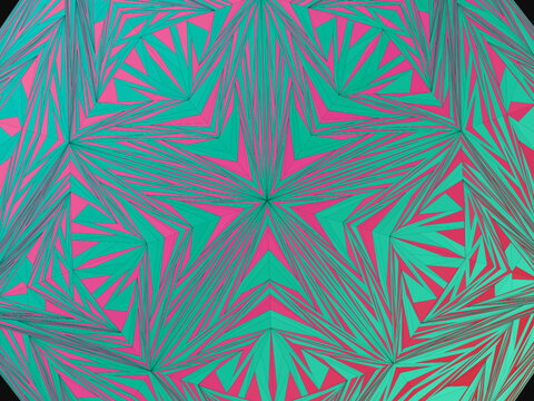 Abstract Penrose Tessellation Colorful Background Design