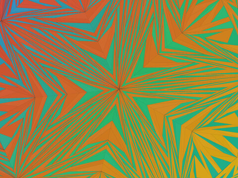 Geometric Penrose Rhombus Mosaic Modern Design Wallpaper