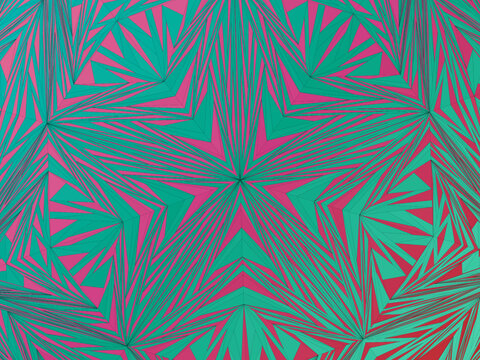 Abstract Penrose Tessellation Colorful Background Design