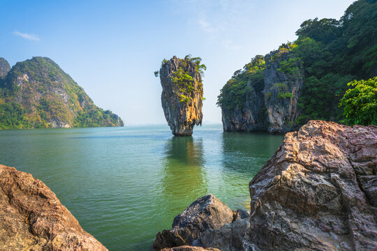 james bond island in the phang nga bay in thailand