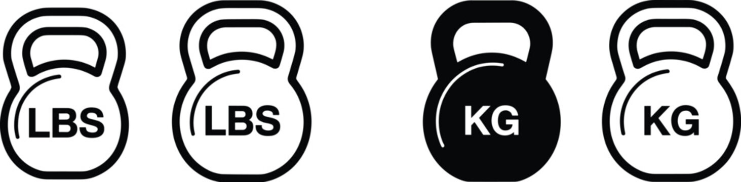 Kettlebell Weight Icons illustration vector