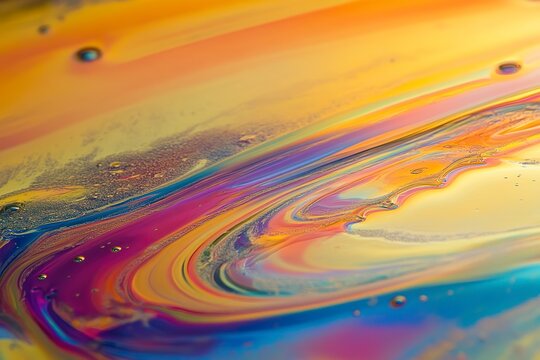 Bright colors swirl together in a captivating pattern, revealing a stunning blend of shades and textures. This vivid display captures the imagination and invites viewers into a colorful dreamscape